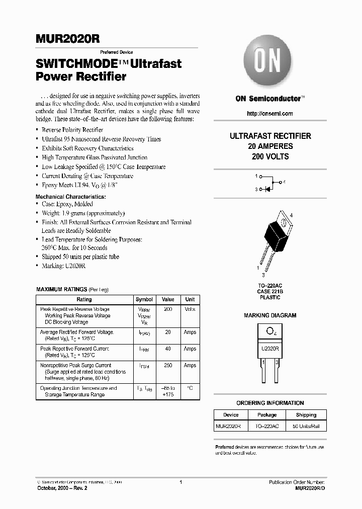 MUR2020R_58720.PDF Datasheet
