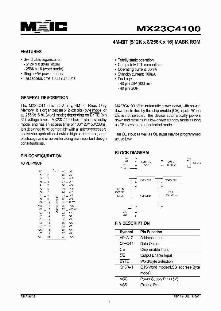 MX23C4100_91711.PDF Datasheet
