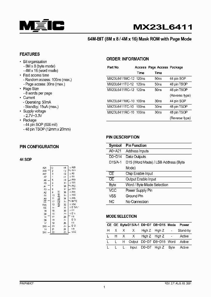 MX23L6411_159131.PDF Datasheet