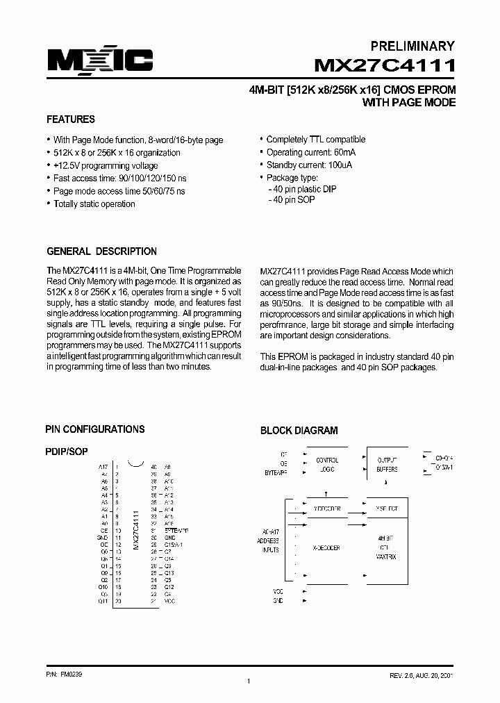 MX27C4111_106218.PDF Datasheet
