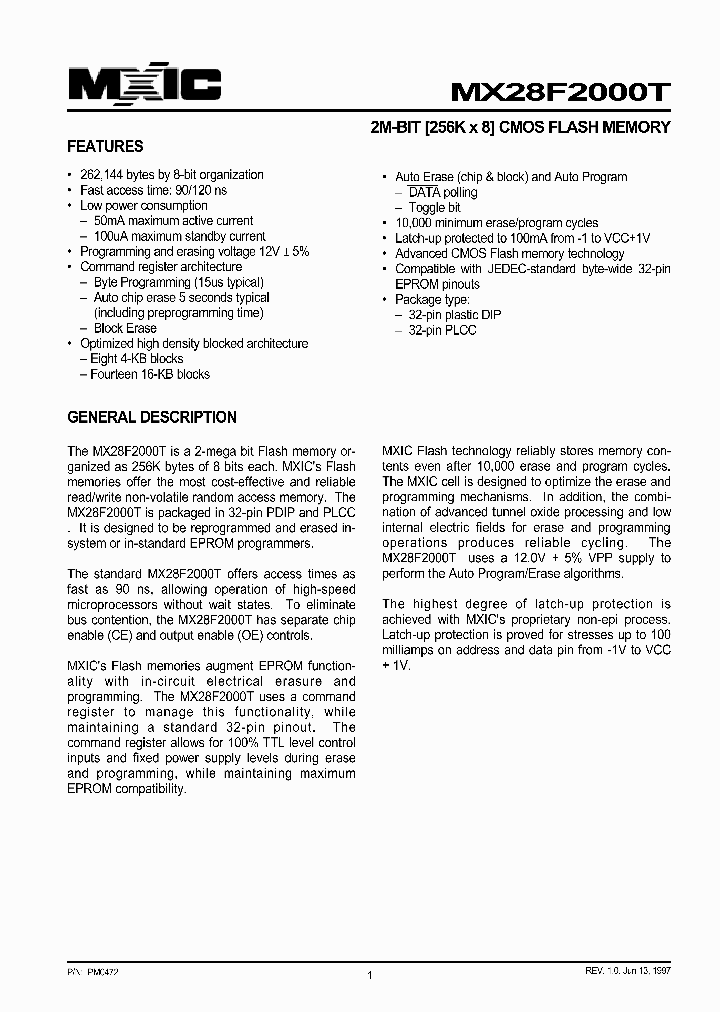 MX28F2000T_108118.PDF Datasheet