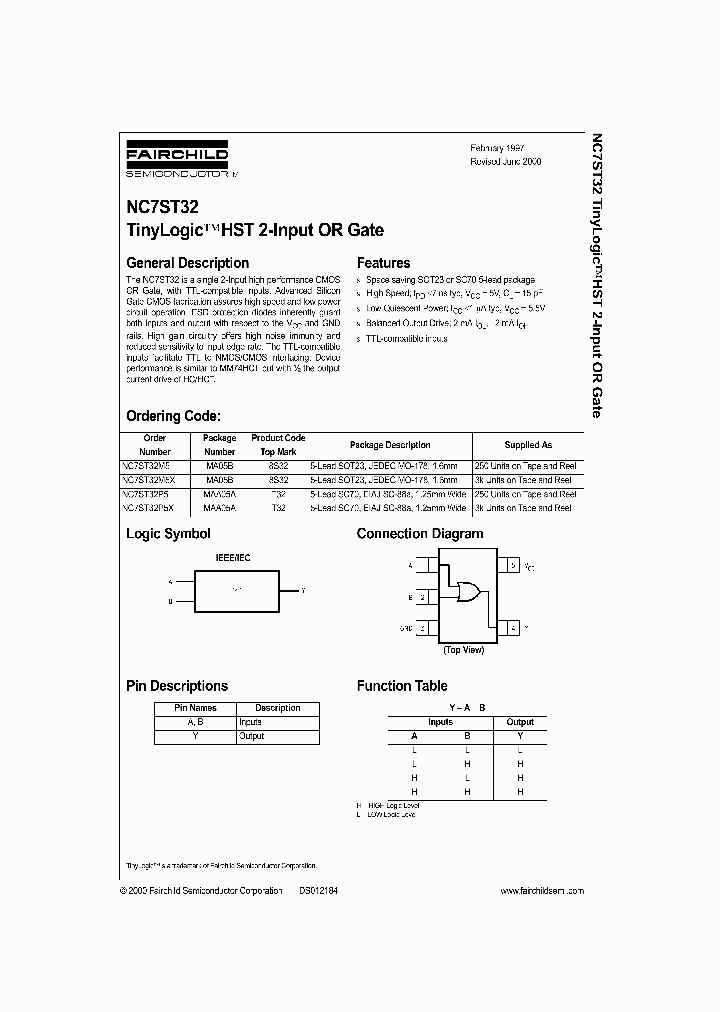 NC7ST32_147416.PDF Datasheet