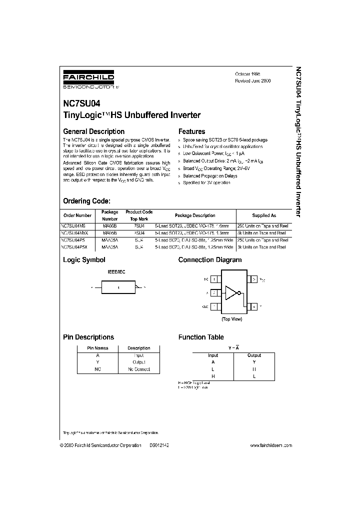NC7SU04_166807.PDF Datasheet