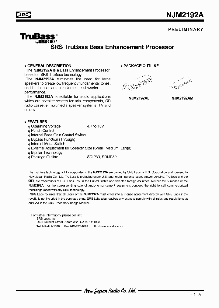 NJM2192_172883.PDF Datasheet