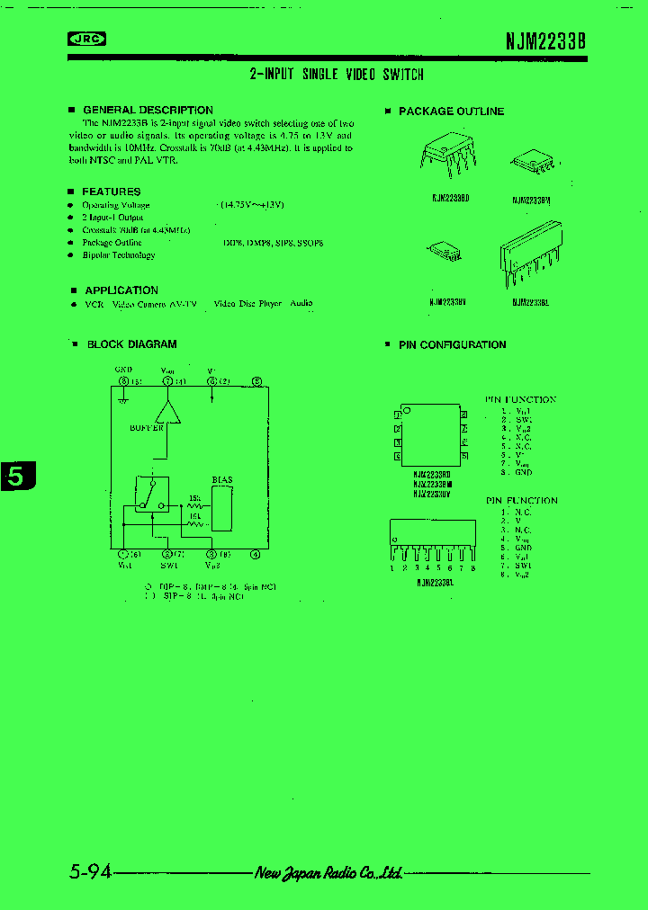 NJM2233B_33396.PDF Datasheet