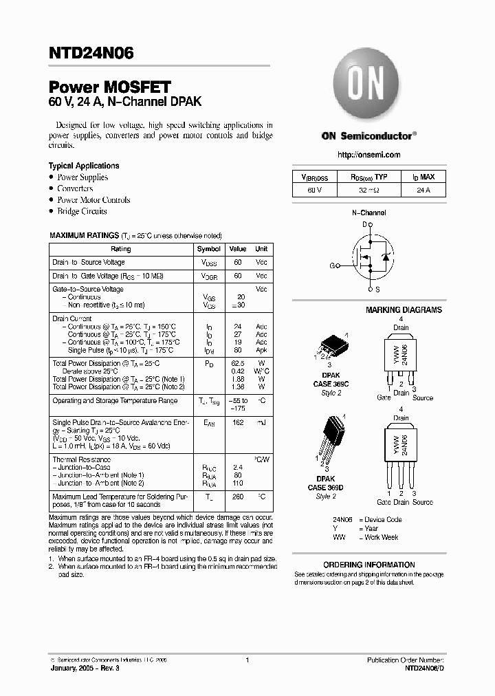 NTD24N06_70701.PDF Datasheet