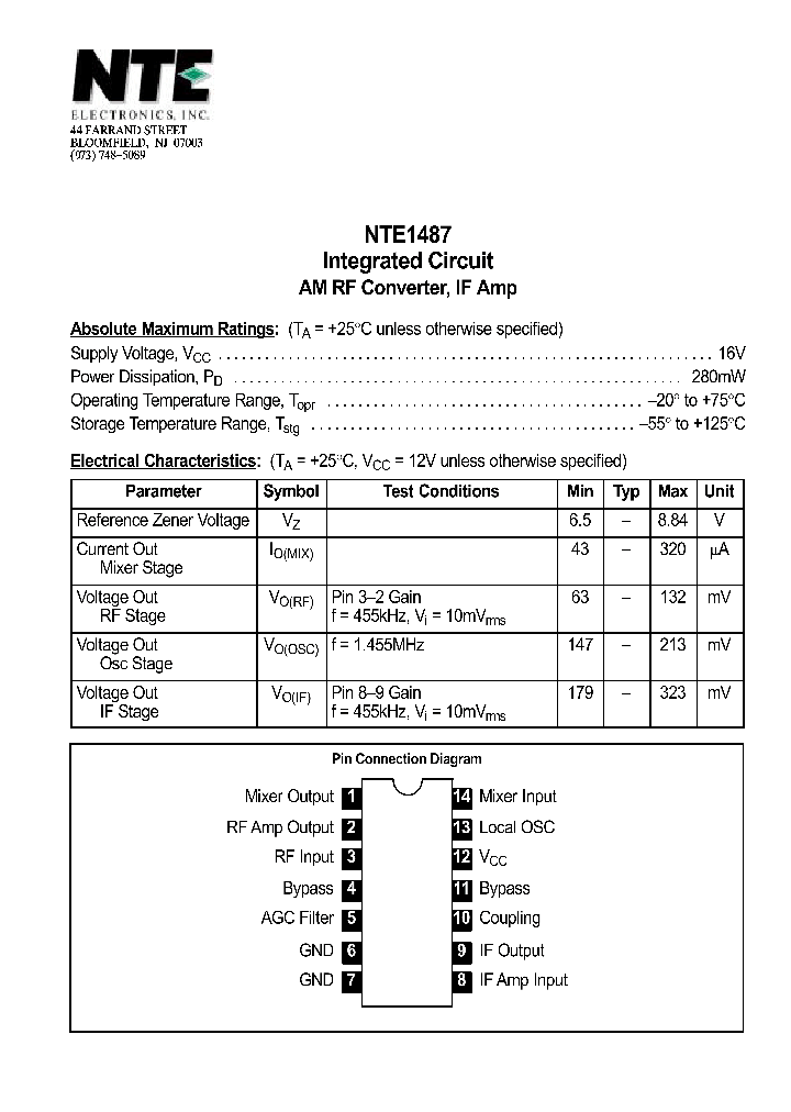 NTE1487_69739.PDF Datasheet