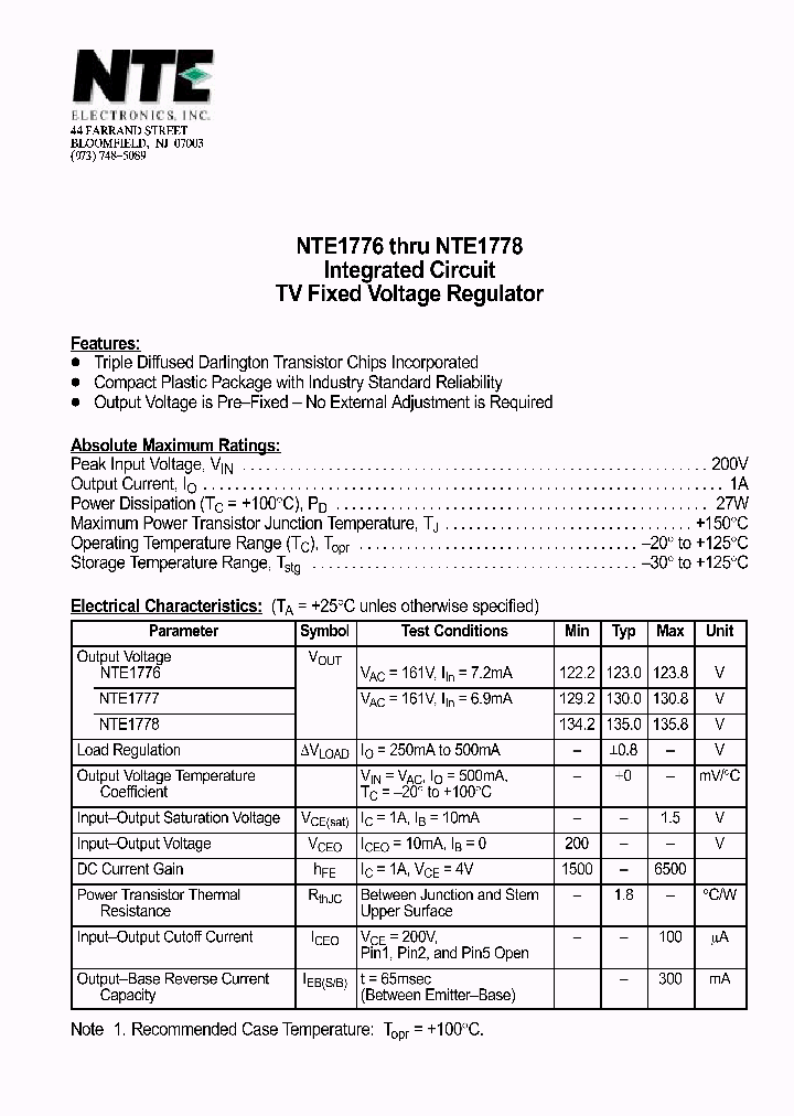 NTE1776_176393.PDF Datasheet