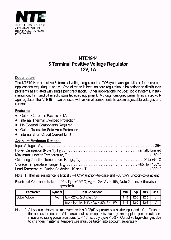 NTE1914_69764.PDF Datasheet