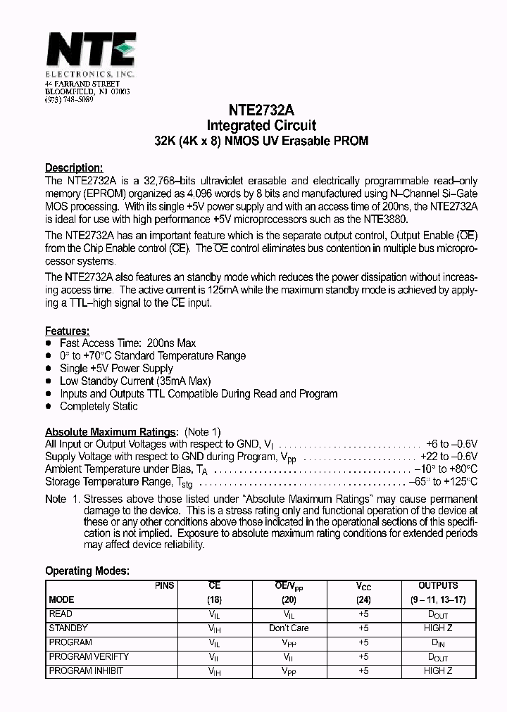 NTE2732A_2252.PDF Datasheet
