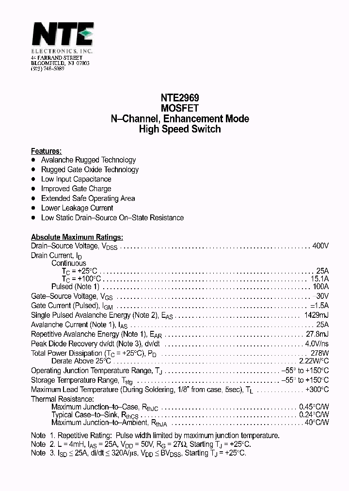 NTE2969_69883.PDF Datasheet