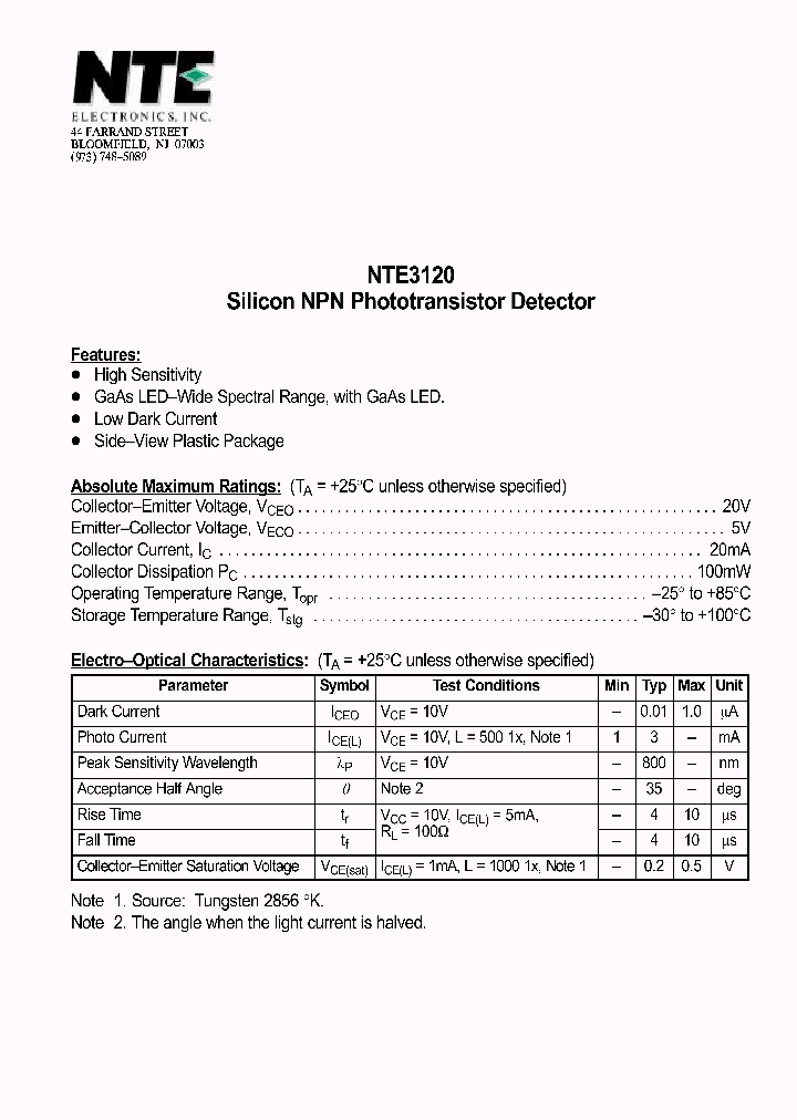 NTE3120_69922.PDF Datasheet