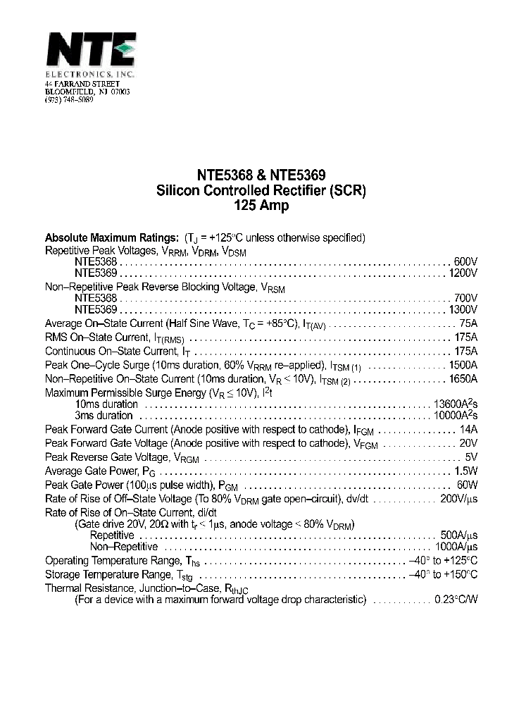 NTE5368_70001.PDF Datasheet