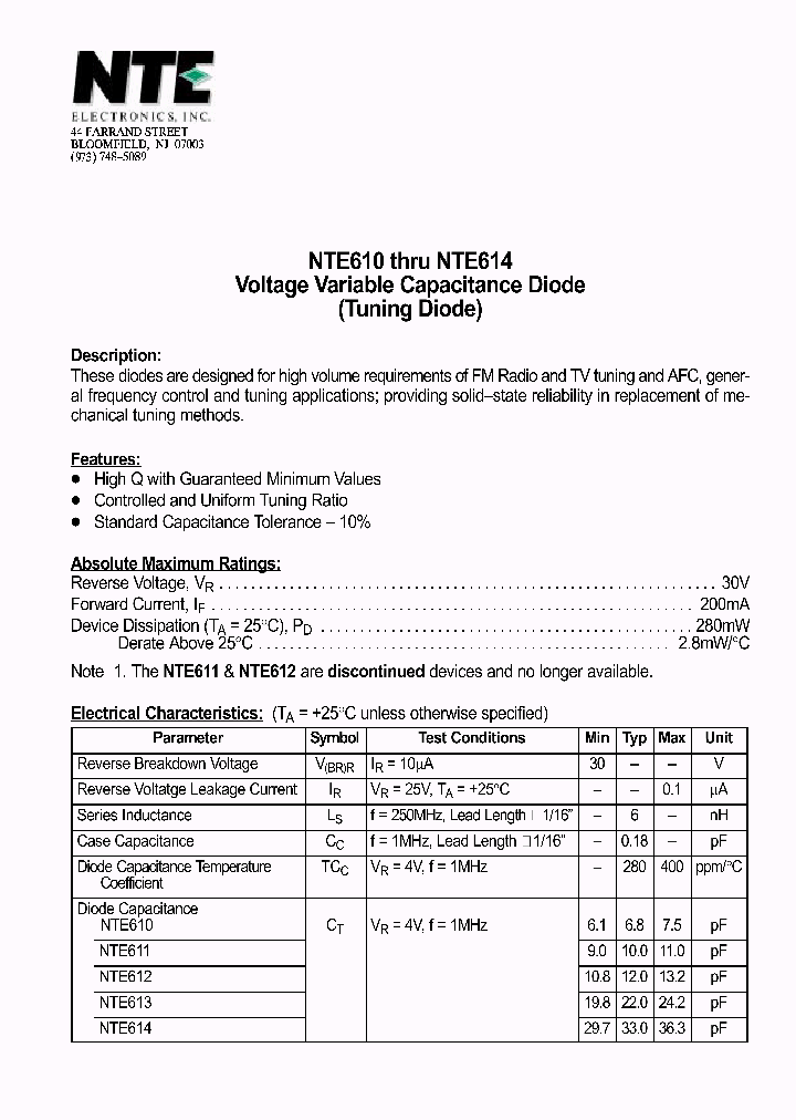 NTE610_70017.PDF Datasheet