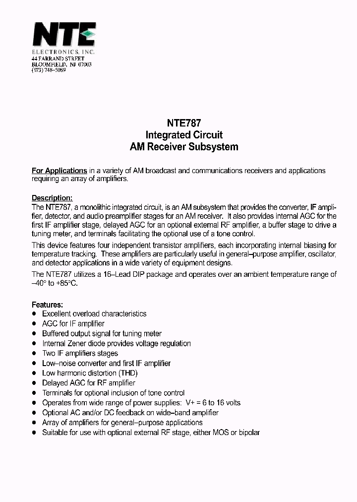 NTE787_70058.PDF Datasheet