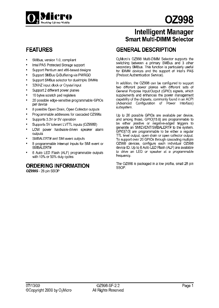 OZ998S_33786.PDF Datasheet