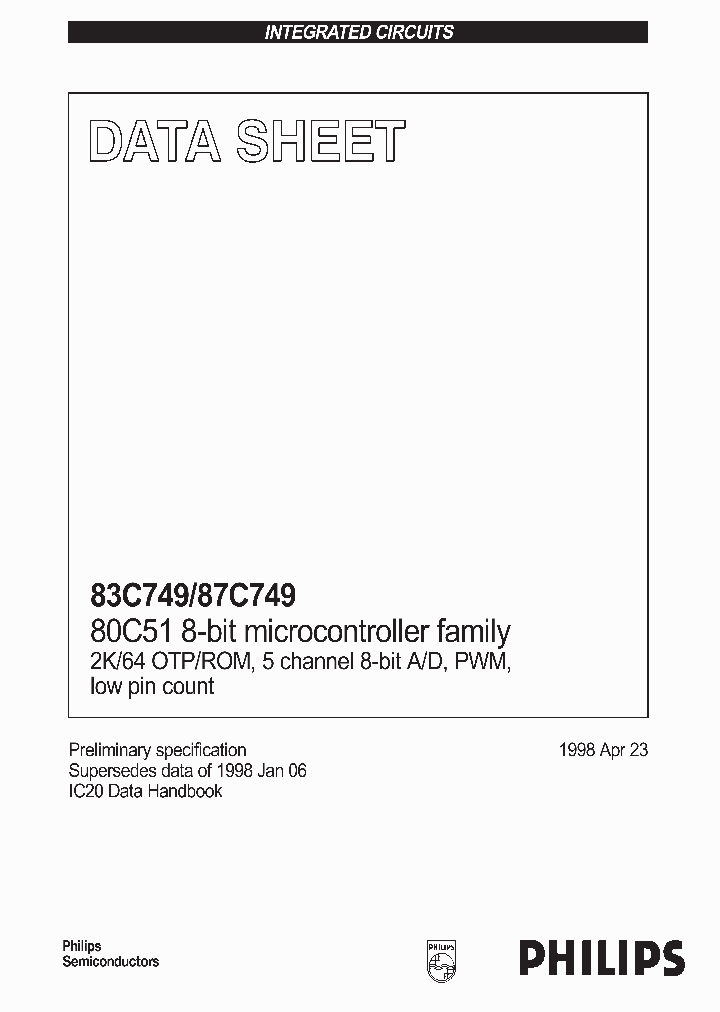 P87C749EBAA_115605.PDF Datasheet