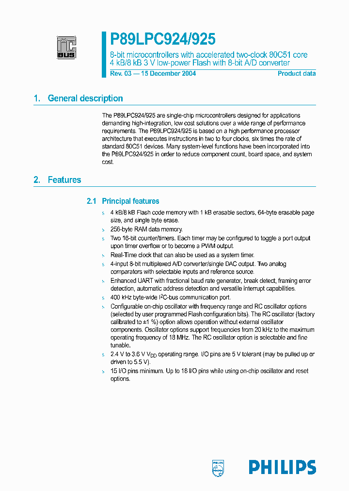 P89LPC924_190541.PDF Datasheet