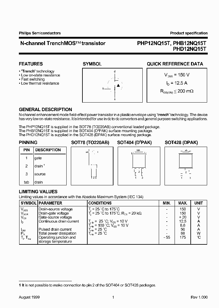 PHD12NQ15T_40867.PDF Datasheet