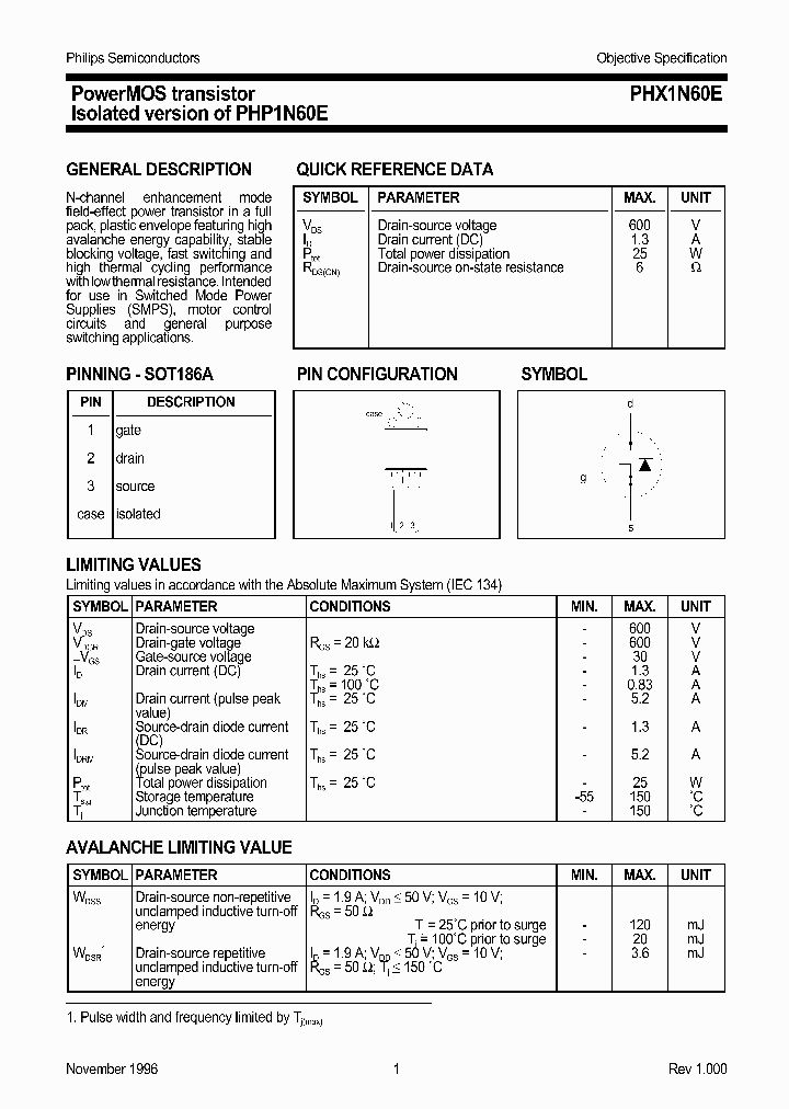PHX1N60E_176448.PDF Datasheet