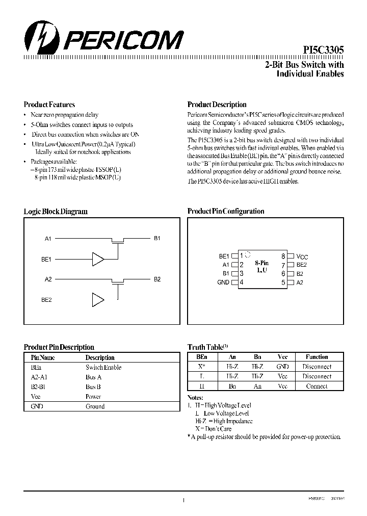 PI5C3305_151580.PDF Datasheet