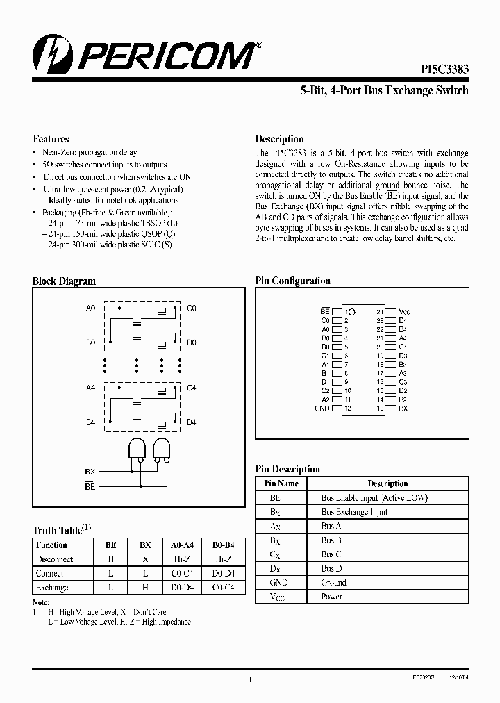 PI5C3383_151586.PDF Datasheet