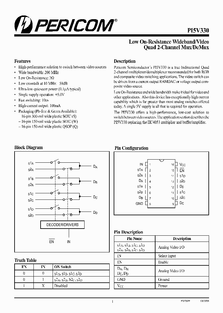 PI5V330_184467.PDF Datasheet