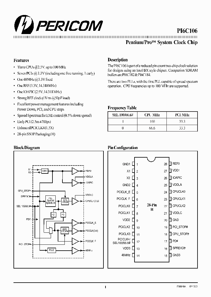 PI6C106_173288.PDF Datasheet