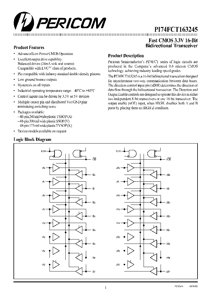 PI74FCT163245_32379.PDF Datasheet