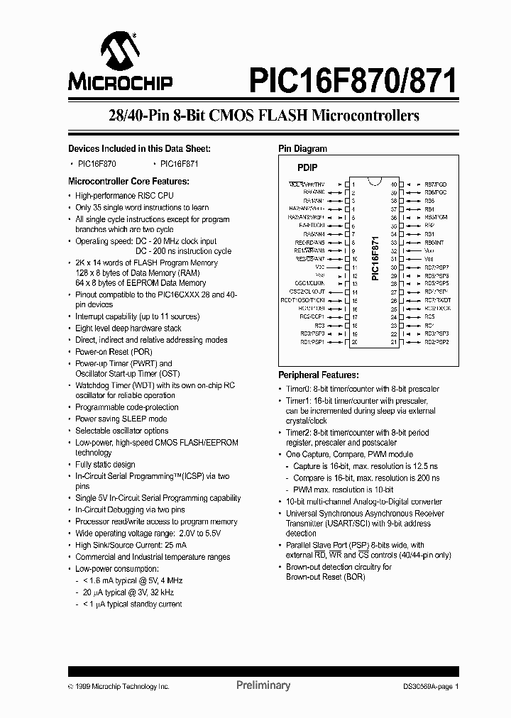 PIC16F870_192421.PDF Datasheet