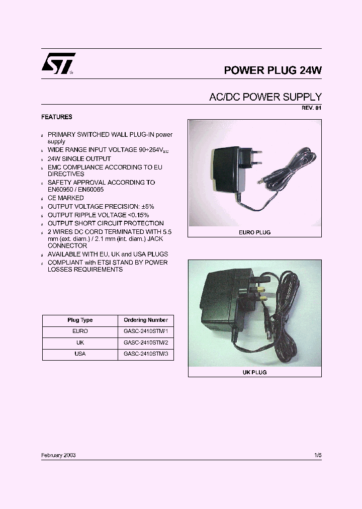 POWERPLUG24W_60590.PDF Datasheet
