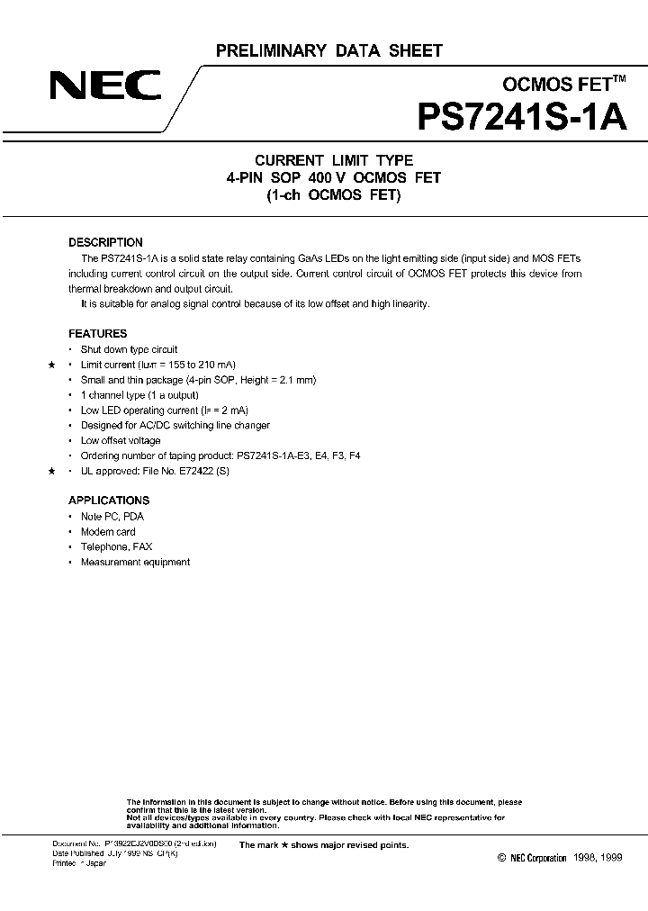 PS7241S-1A_129265.PDF Datasheet