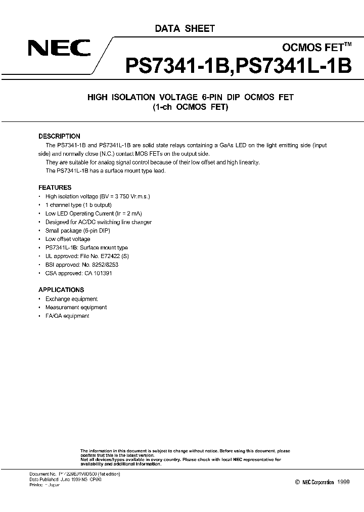 PS7341_122698.PDF Datasheet