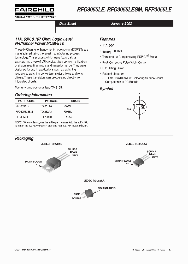 RFD3055LE_84398.PDF Datasheet