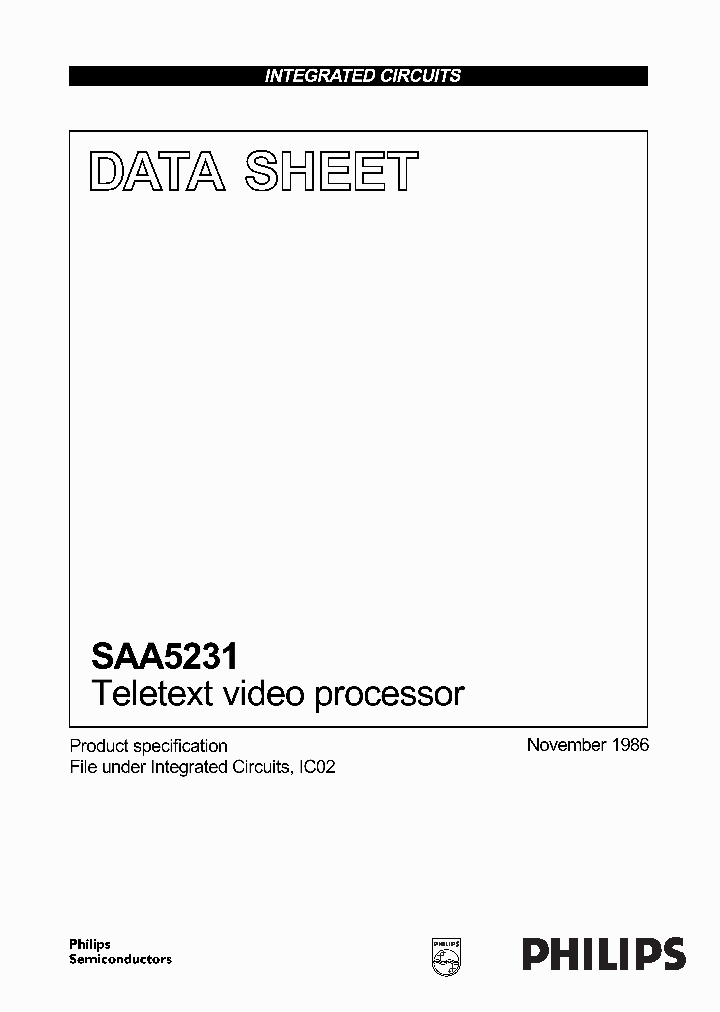 SAA5231_147730.PDF Datasheet