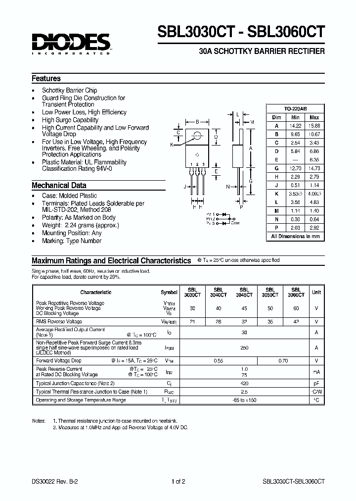 SBL3045CT_92007.PDF Datasheet