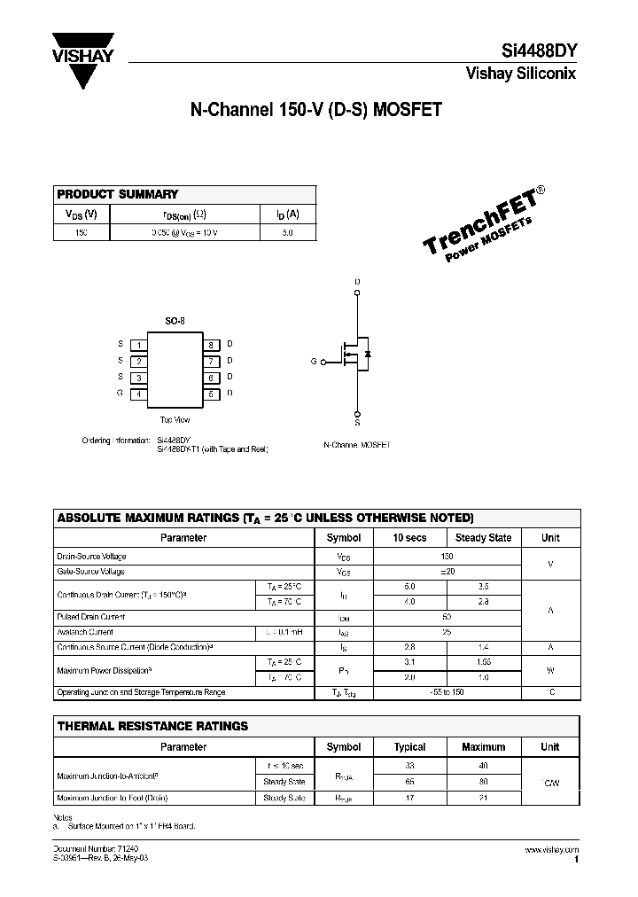 SI4488DY_158307.PDF Datasheet
