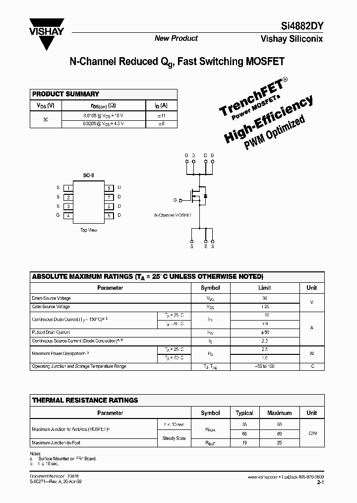 SI4882DY_145564.PDF Datasheet