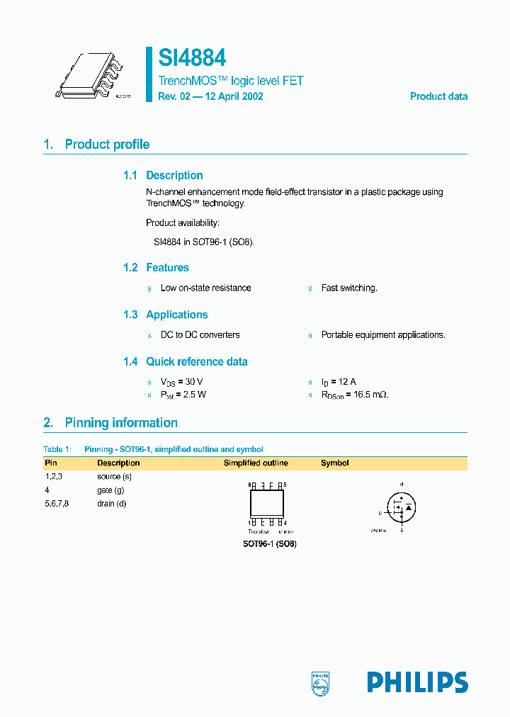 SI4884_88090.PDF Datasheet