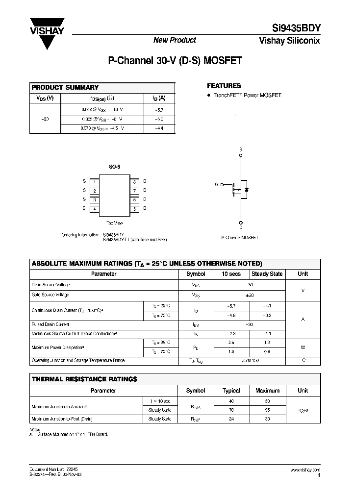 SI9435BDY_11948.PDF Datasheet
