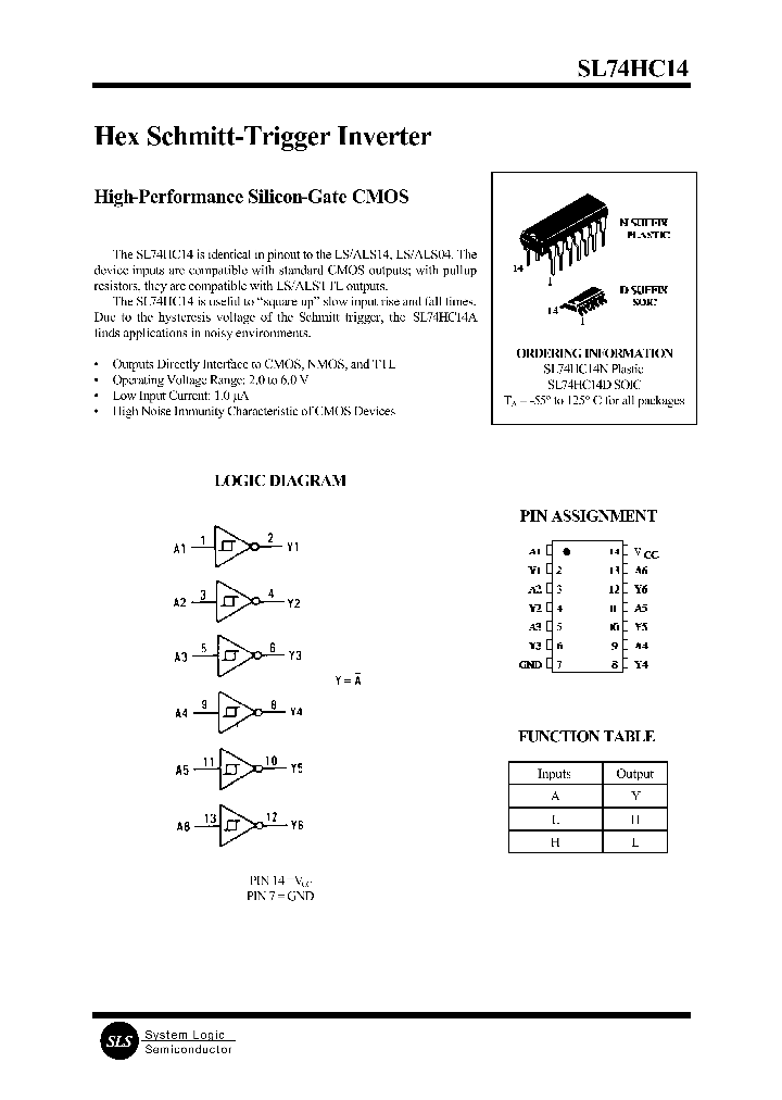 SL74HC14D_3546.PDF Datasheet