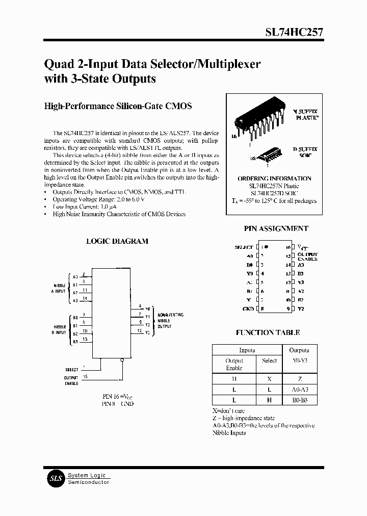 SL74HC257_95667.PDF Datasheet