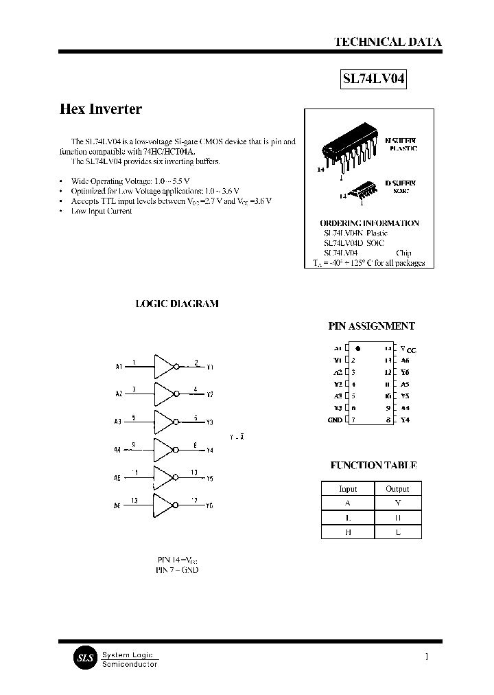 SL74LV04_95229.PDF Datasheet