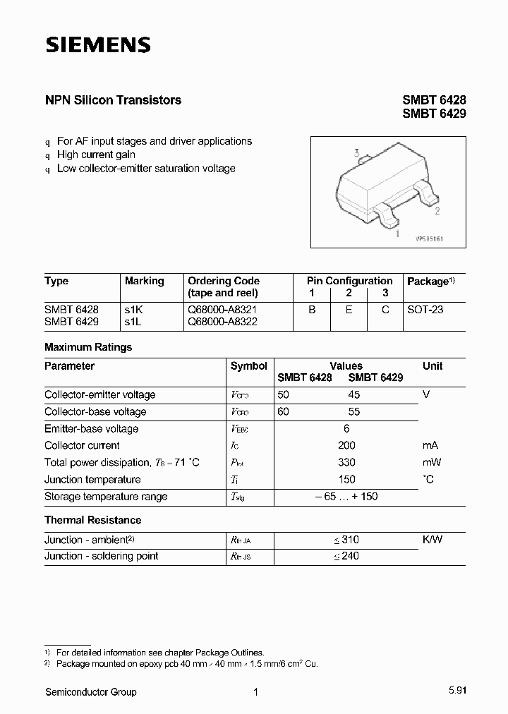 SMBT6428_43375.PDF Datasheet