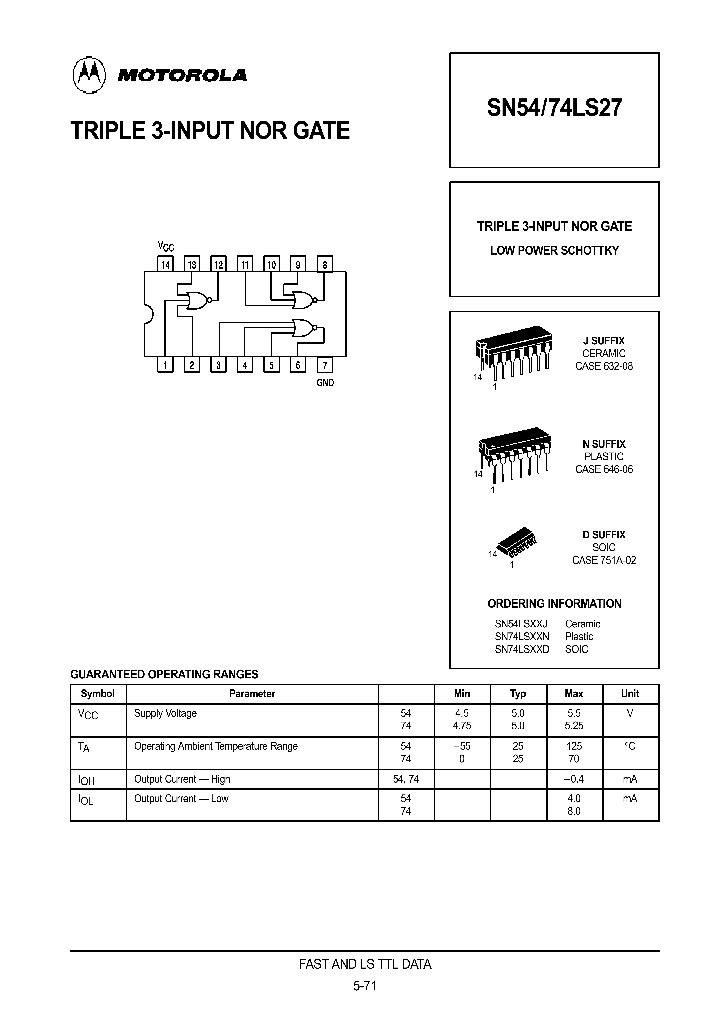 SN74LS27N_184612.PDF Datasheet