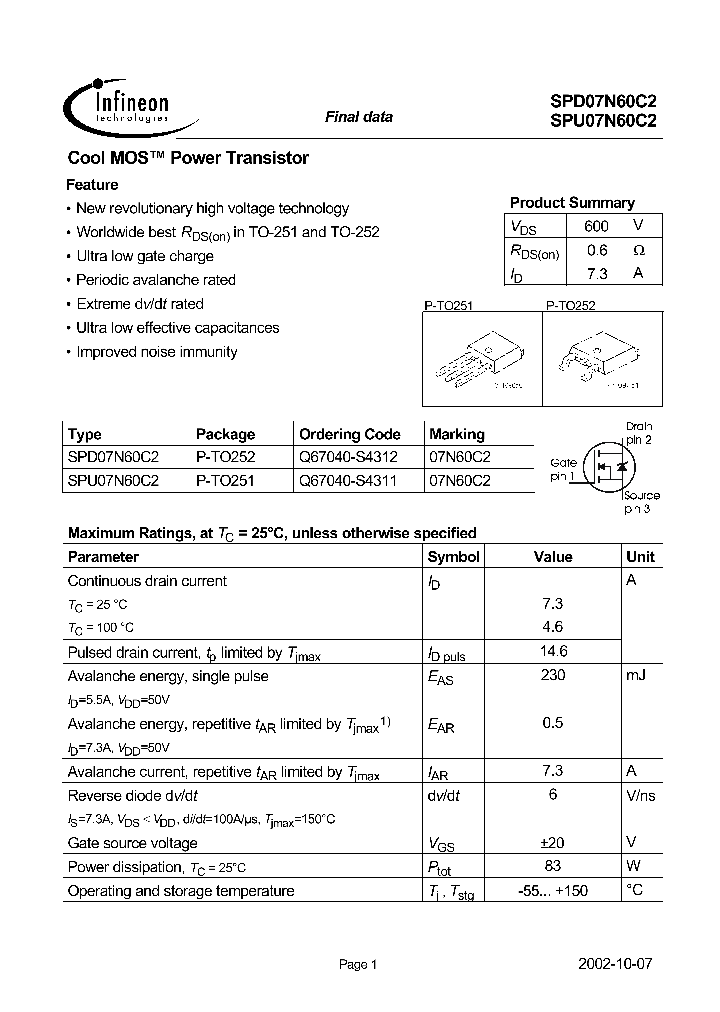 SPD07N60C2_35788.PDF Datasheet