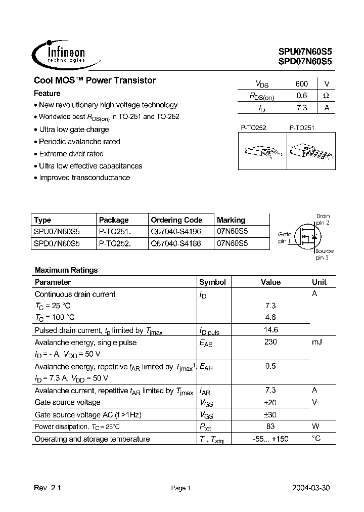 SPD07N60S5_35791.PDF Datasheet