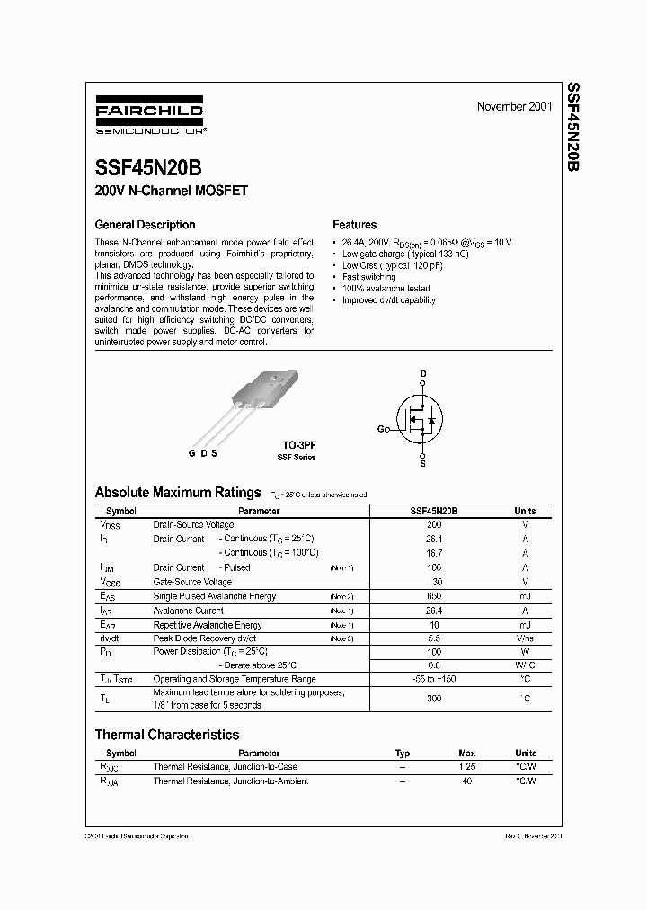 SSF45N20B_38806.PDF Datasheet