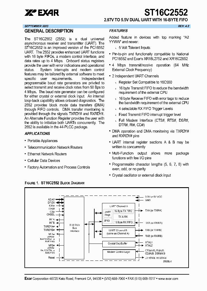 ST16C2552_81740.PDF Datasheet
