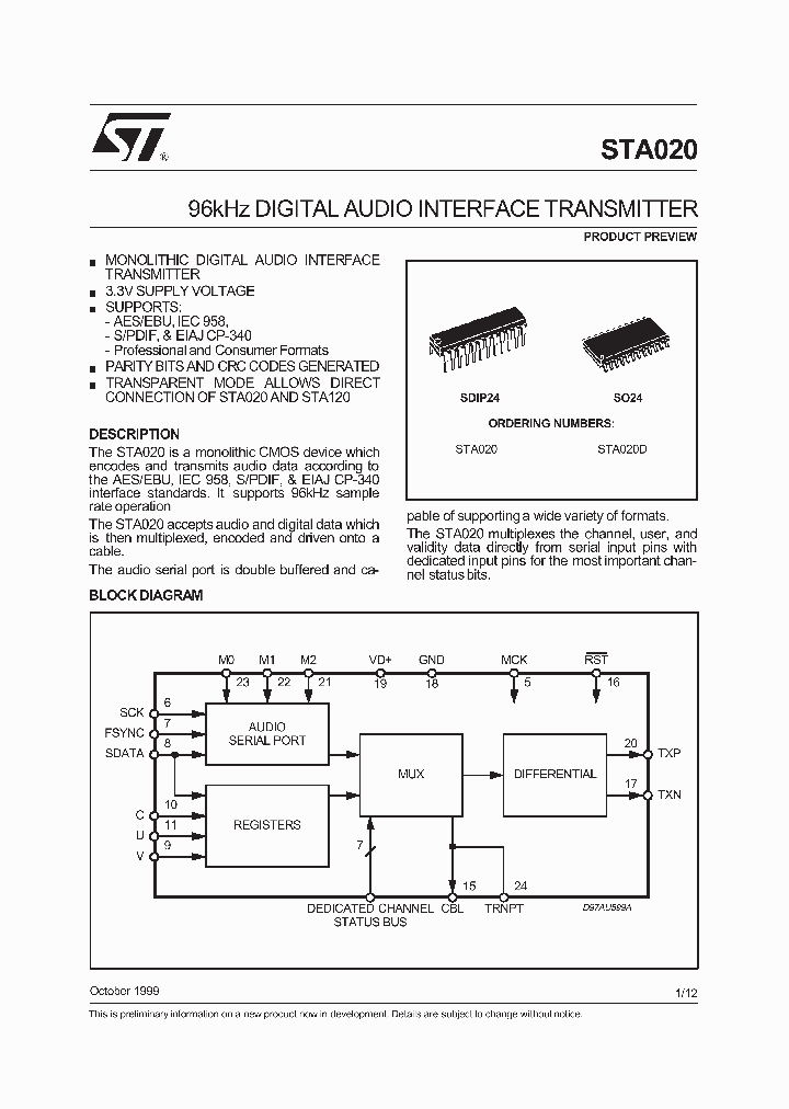 STA020_72570.PDF Datasheet